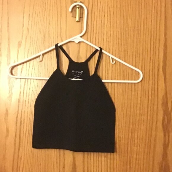 Free People Happiness Runs Crop Top Tank Black- size XS/S - Picture 4 of 5